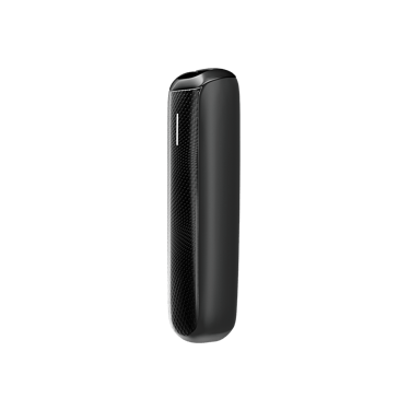Ploom AURA priekšējā vāciņa Jet Black ar rakstu sānskats