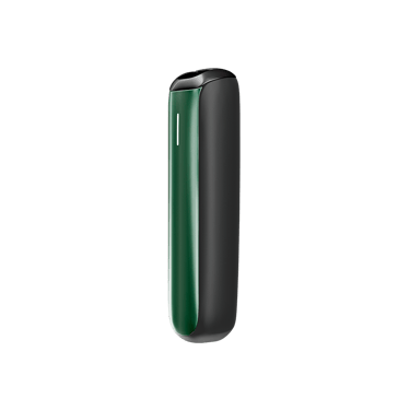 Ploom AURA priekšējā paneļa Amazon Green sānskats
