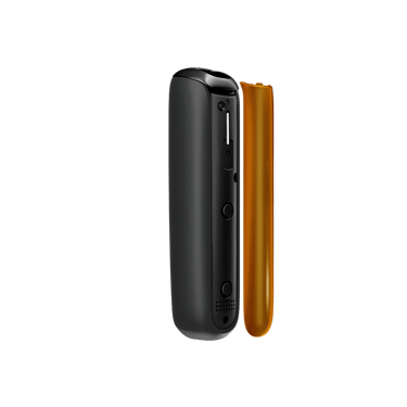 Ploom AURA priekšējā paneļa Mango Sorbet sānskats, atdalīts no ierīces
