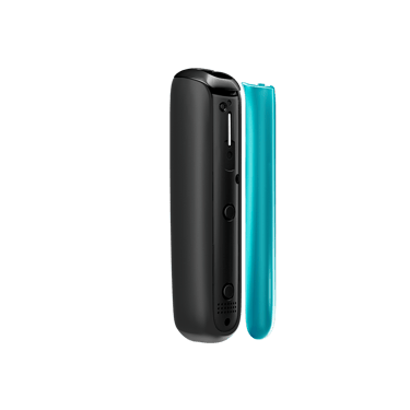 Ploom AURA priekšējā paneļa Ocean Blue sānskats, atdalīts no ierīces
