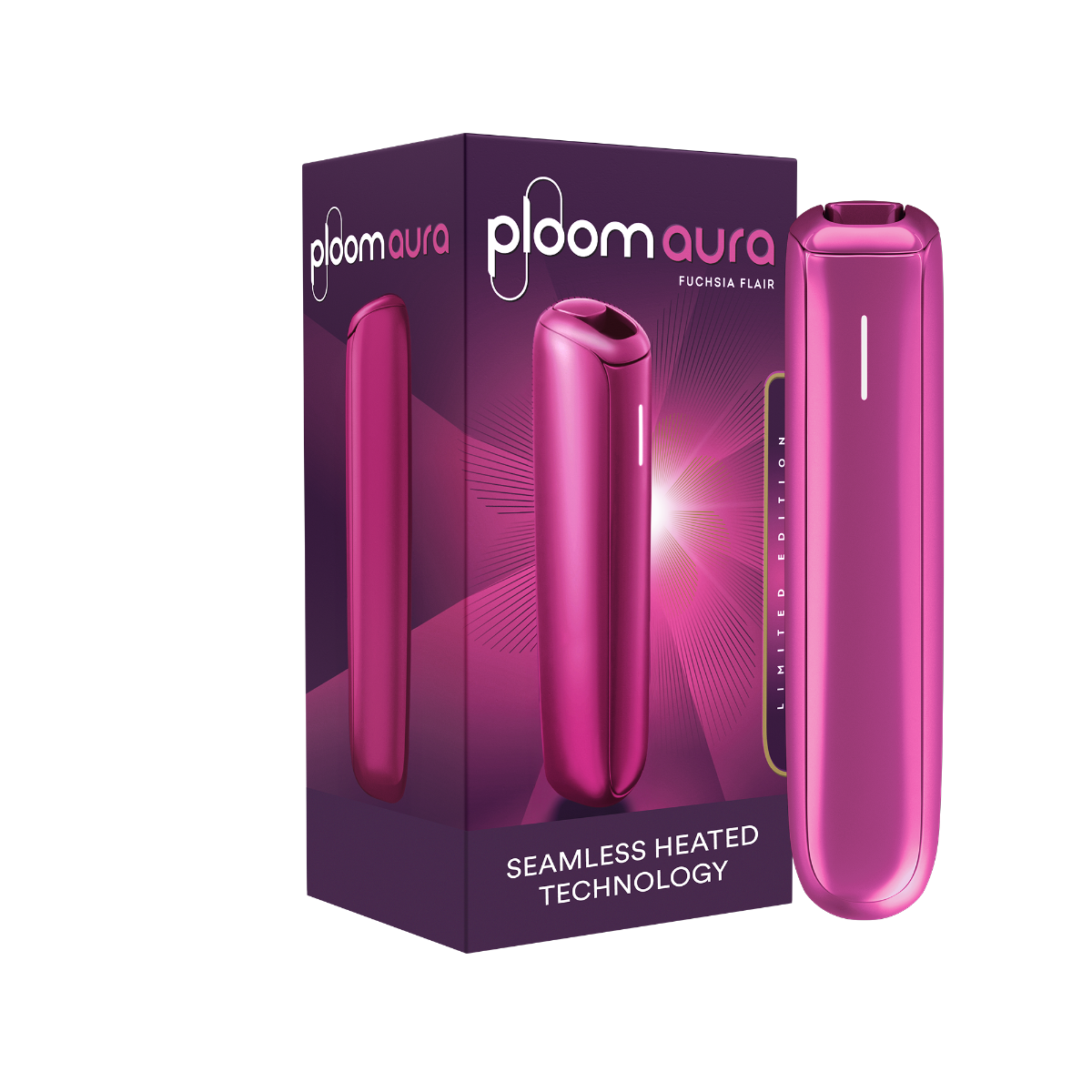 Ploom AURA Fuchsia Flair komplekts ar ierīci