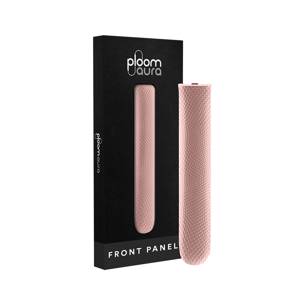 Ploom AURA priekšējā vāciņa Rose Gold ar rakstu iepakojums
